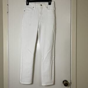Good american Good legs white mid rise slim straight jeans size 4/27 -read